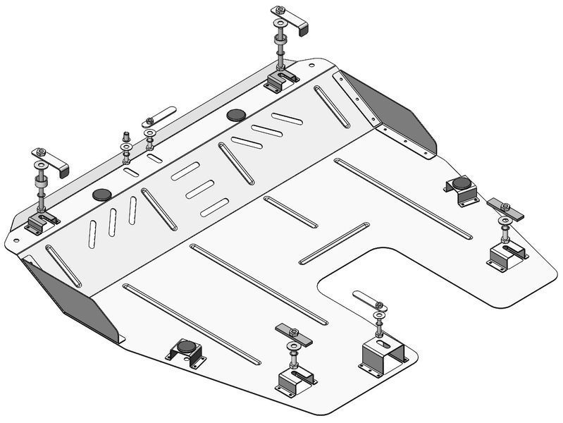 Skid plate on Lincoln MKТ (2009-2019) I generation incl. Facelift