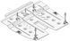 Skid plate on Lexus ES 300h (2012-2018) VI generation (GSV50) incl. Facelift