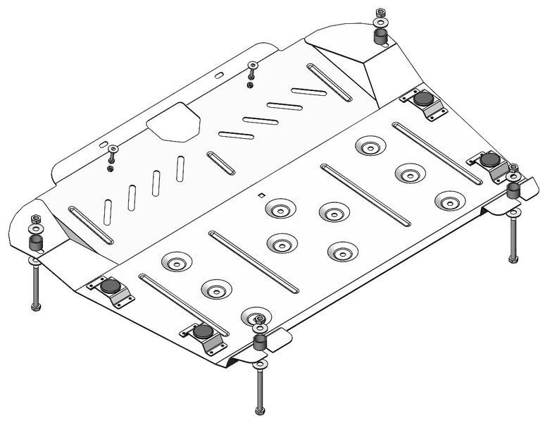 Skid plate on Lexus RX 300 (2003-2009) II generation (XU30)