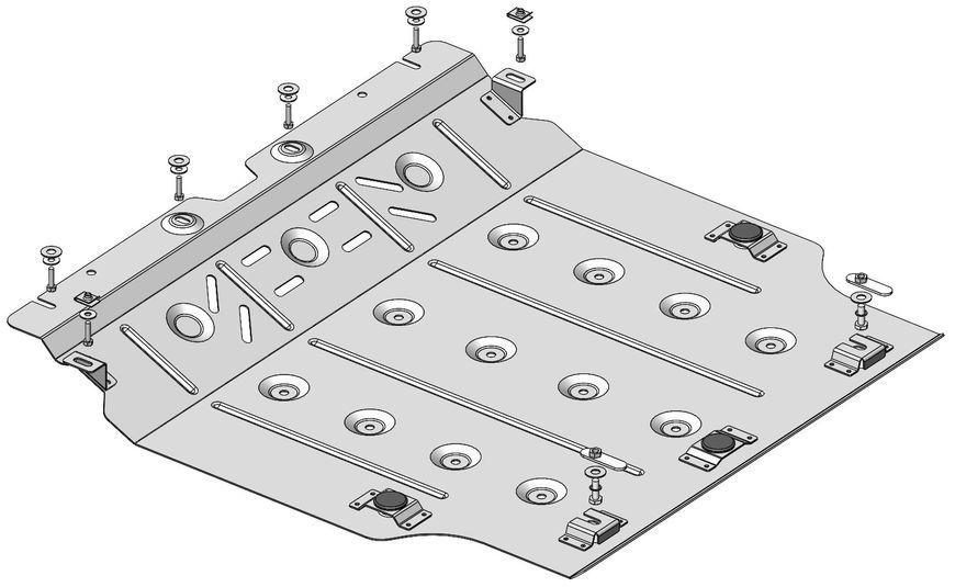 Skid plate on Toyota Corolla Cross (2020-) XII generation (Е21)