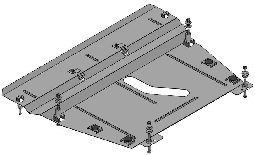 Skid plate on Toyota Highlander (2013-2019) III generation (XU50) incl. Facelift
