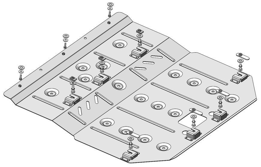 Skid plate on BMW X1 (2015-2022) II generation (F48) incl. Facelift