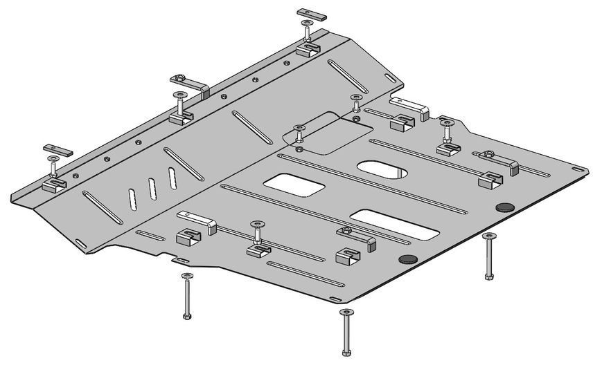 Skid plate on Chevrolet Cruze (2016-2023) II generation (J400) incl. Facelift
