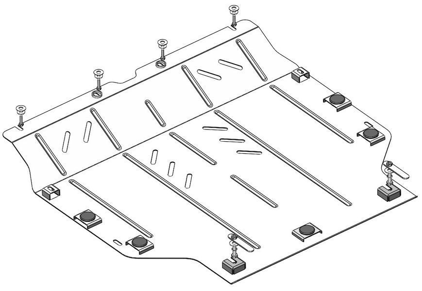 Skid plate on Lexus UX 250h (2018-) I generation (ZA10)