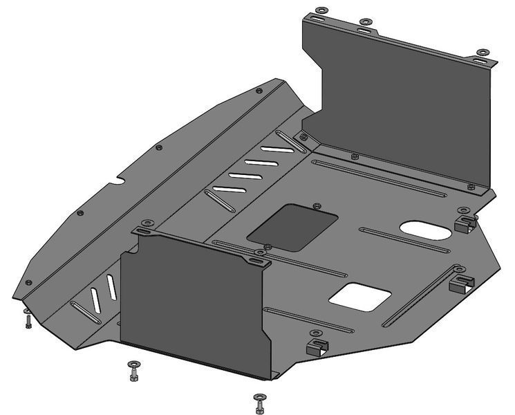 Skid plate on Kia Soul (2014-2019) II generation (PS)
