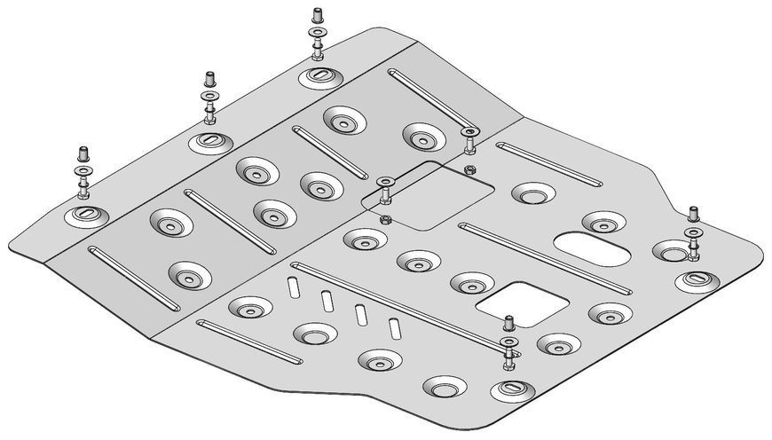 Skid plate on Honda City (2013-2019) VI generation (GM) incl. Facelift