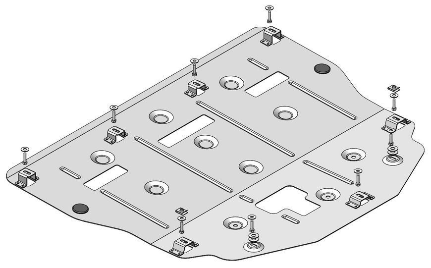 Skid plate on Kia Niro EV (2021-) II generation (SG2)