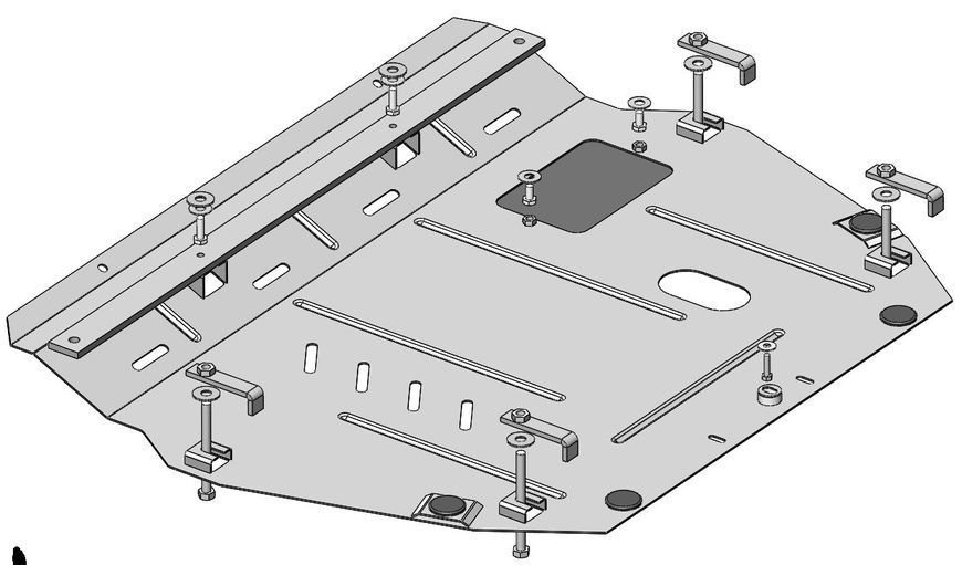 Skid plate on Honda Civic (2015-2021) X generation (FK) incl. Facelift